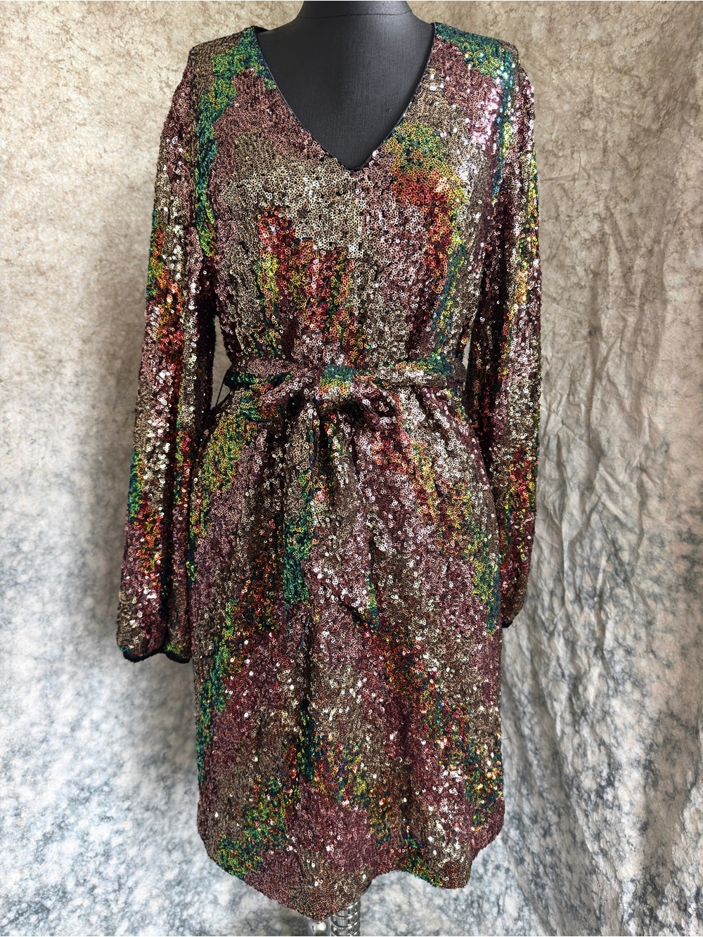 Evereve Georgia Multicolor Sequin Dress - S